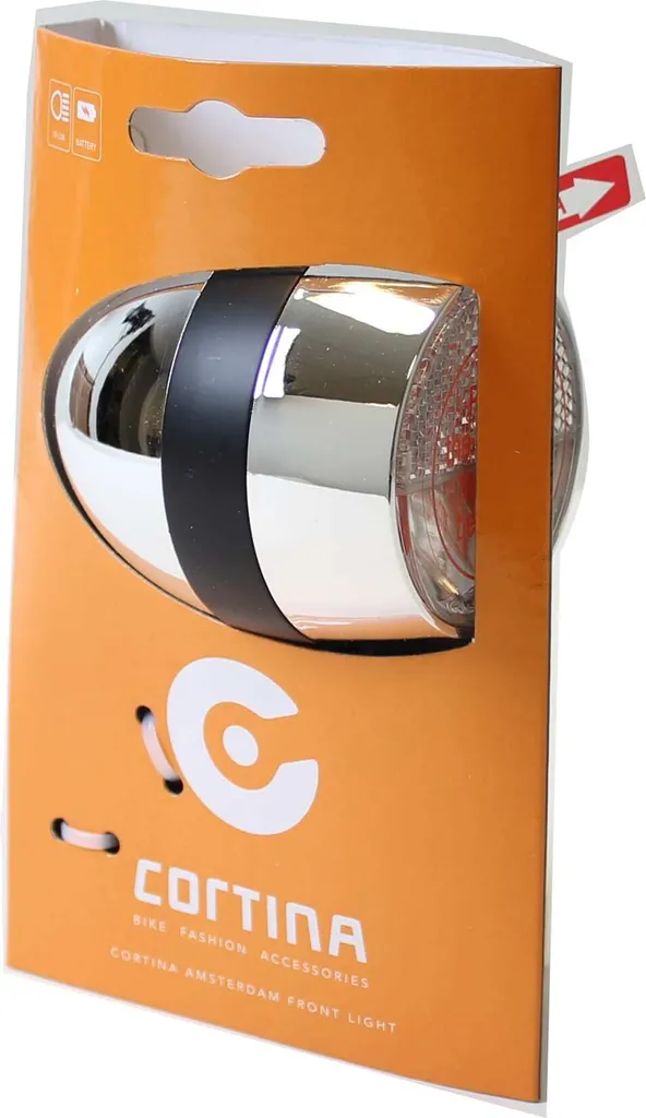 Faro Anteriore Cortina Amsterdam a Batteria - Cromo Nero Elegante