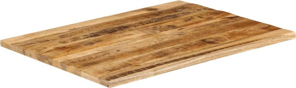 vidaXL Tischplatte 90x80x3,8 cm Baumkante Massivholz Raues Mangoholz