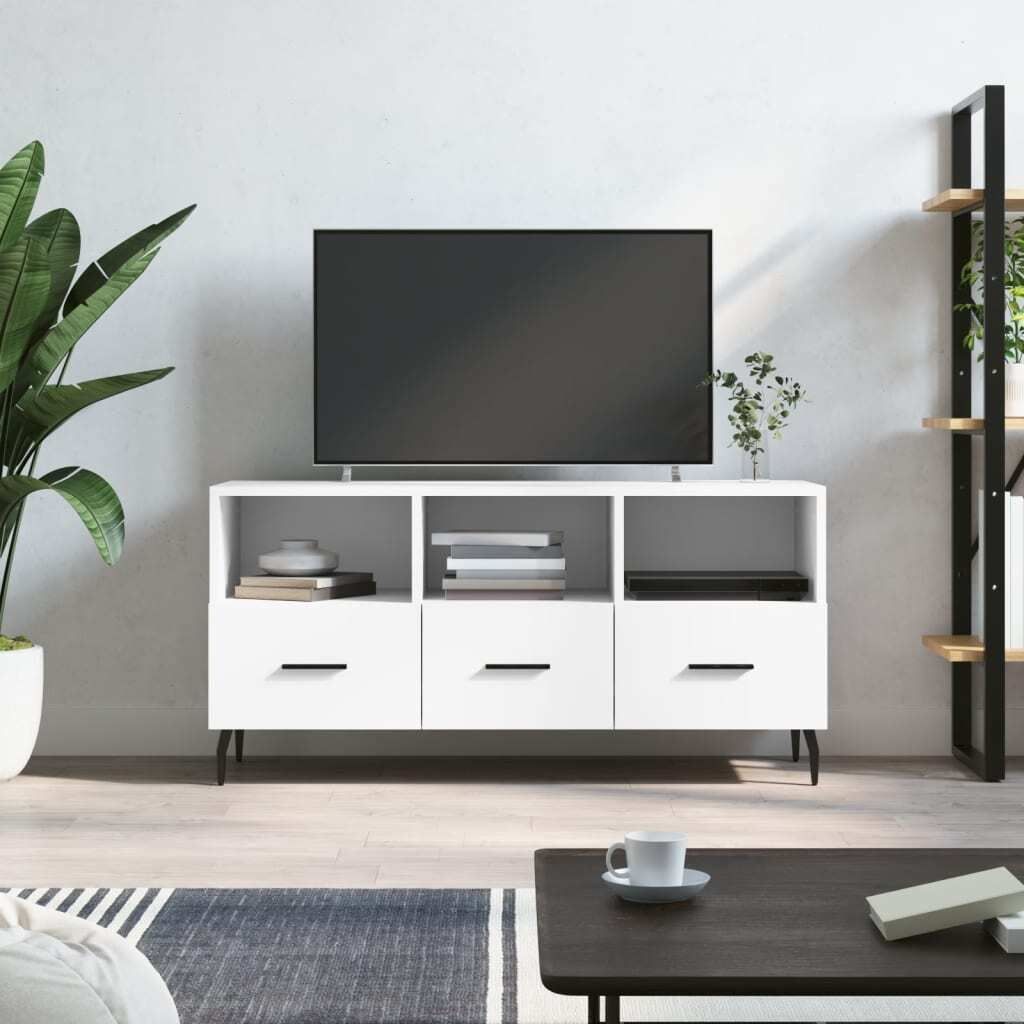 The Living Store TV-Schrank Weiß 102x36x50 cm Holzwerkstoff