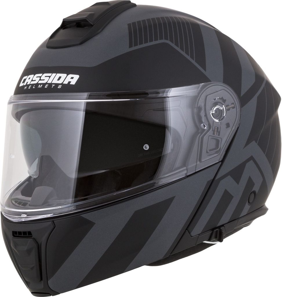 Flip Up Helm Quad Cassida Modulo 2.1 Profile black reflective gray Größe XL