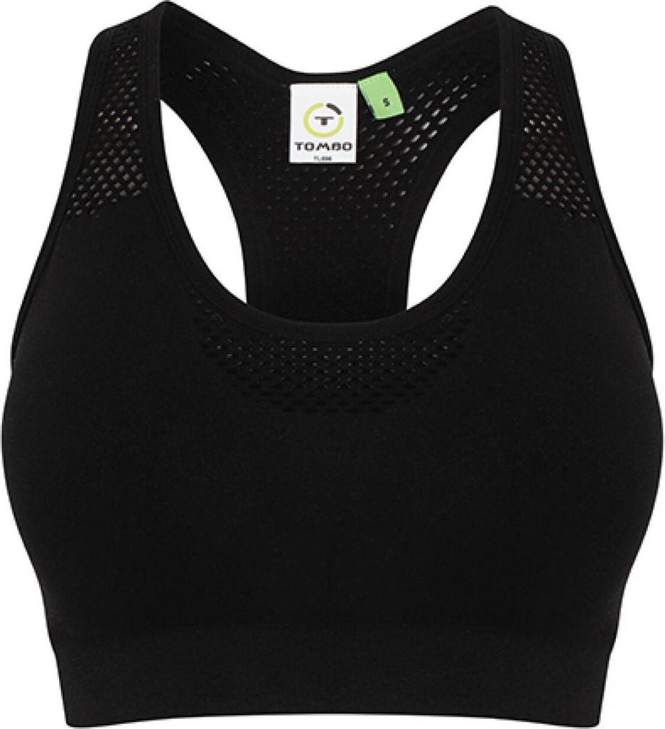 Tombo TL696 | Damen Top Ladies` Seamless Crop Top - Farbe: Black - Größe: XS