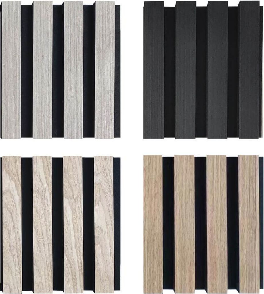 Home Deluxe – Musterpaket Akustikplatten – 6 Muster, Maße: 12 x 15 x 2 cm, Nachbildung: Eiche, Material: Filz & MDF I Akustikpaneele Wandverkl...