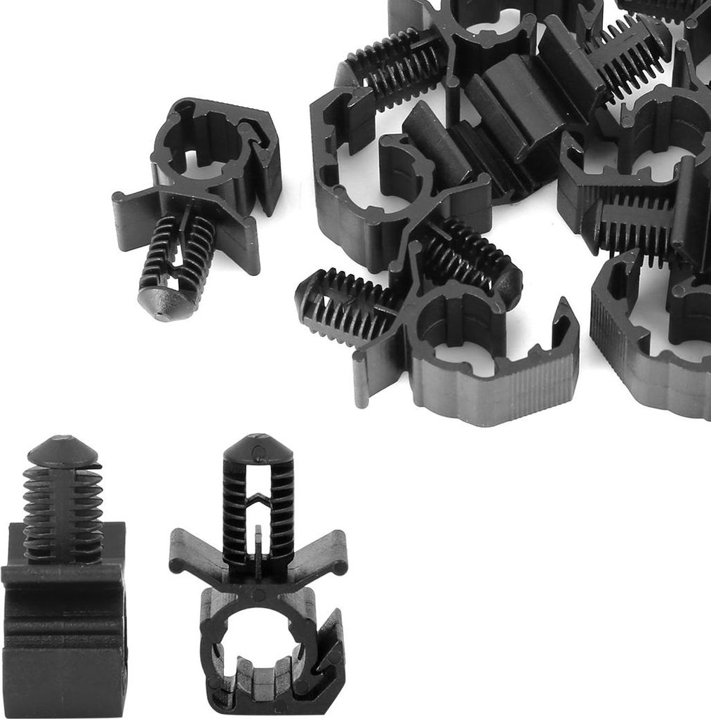 10Stk. Auto Kunststoff Kabelbaum Formen Halter Clip 22,8mm schwarz