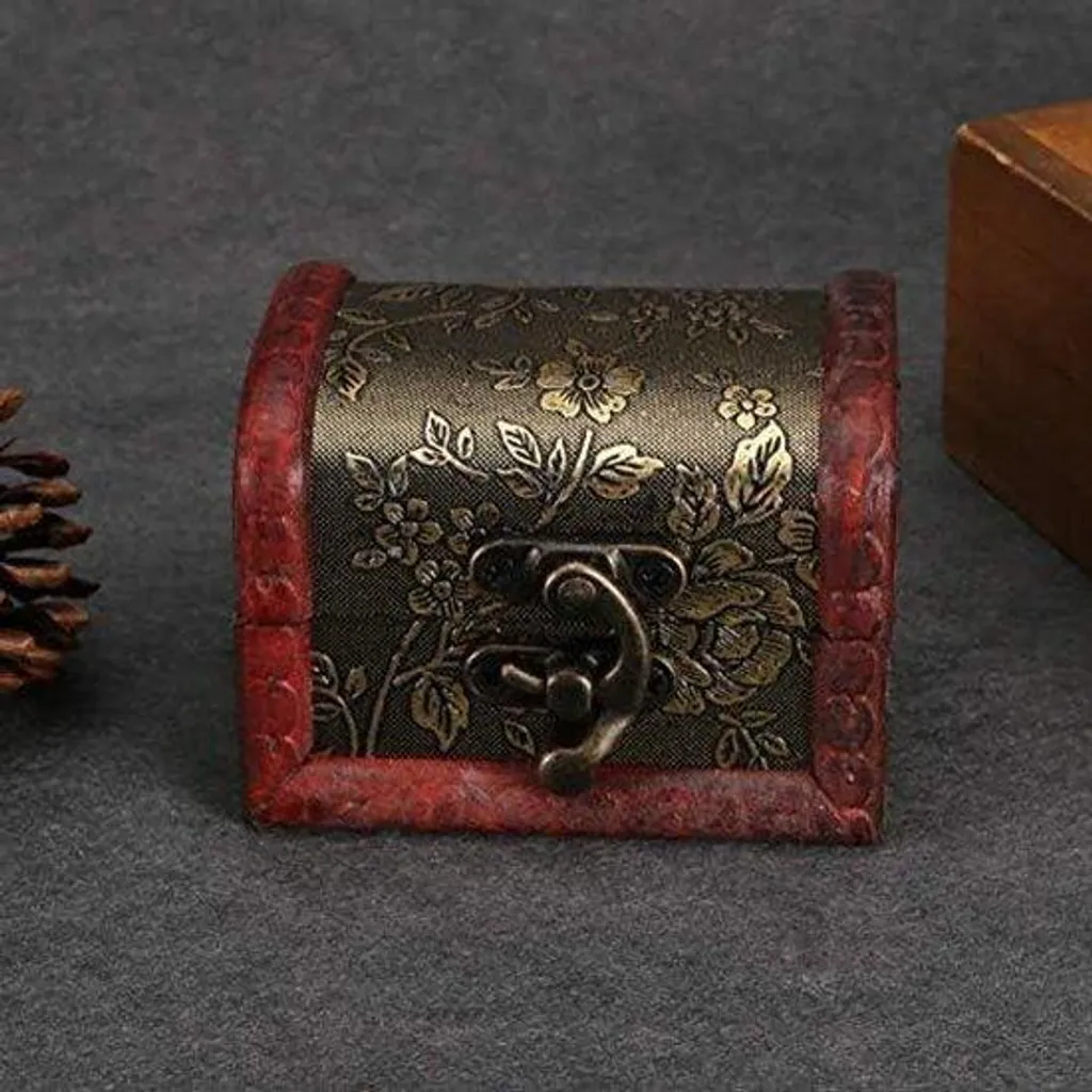 Boîte à bijoux en bois pour organiser vos colliers avec style ancien