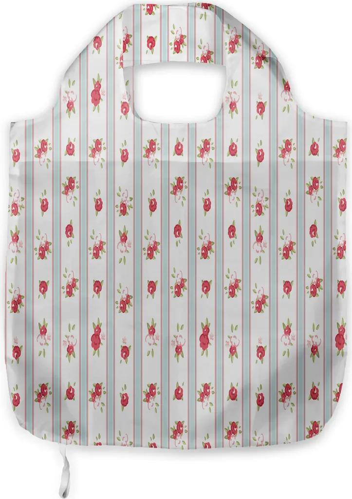 Borsa in Tessuto ABAKUHAUS Rose Blooms - Pratica Borsa Spesa Corallo