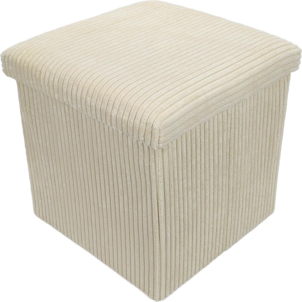 Manšestrový taburet se úložným prostorem TOBO, 38 x 38 x 38 Obrázek produktu 