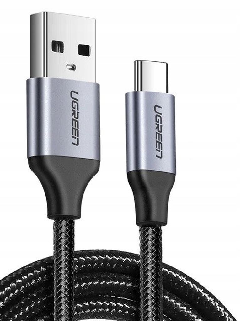 A USB-A to USB-C charging and data cable is shown against a white background.