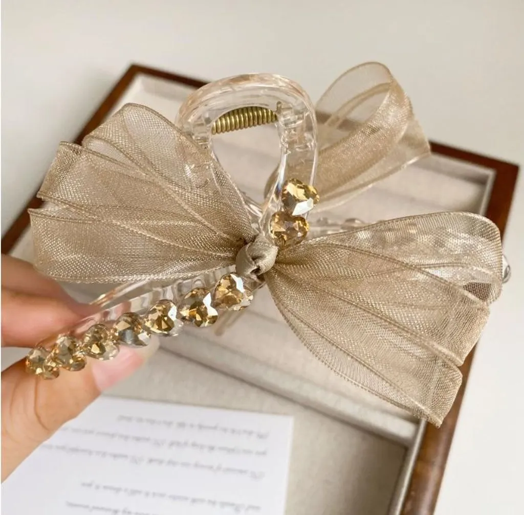 Fermaglio XL Flamenco Mystique Crema: Eleganza per Capelli 11x5cm - 4