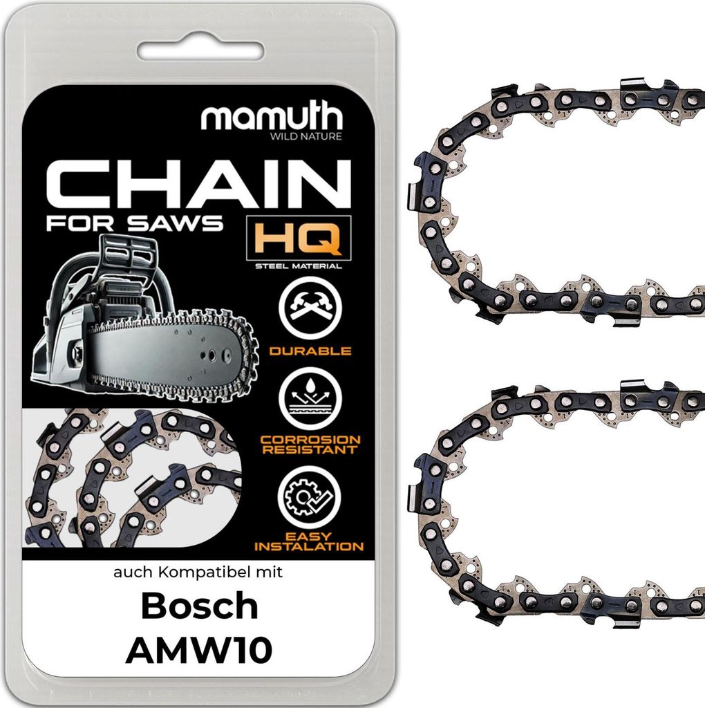2 catene per motosega 25 cm 1,3 mm 3/8" 40 TG per Bosch Immagine del prodotto 