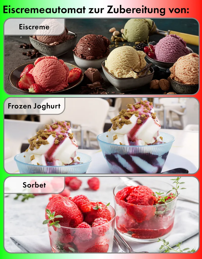 Machine à glace ICM 3784 pour desserts glacés faits maison faciles