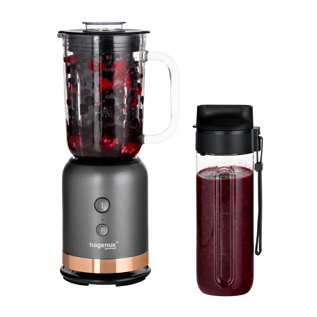 Mixeur Blender HAGENUK 2 en 1 en Verre : Fini le Gaspillage de Temps