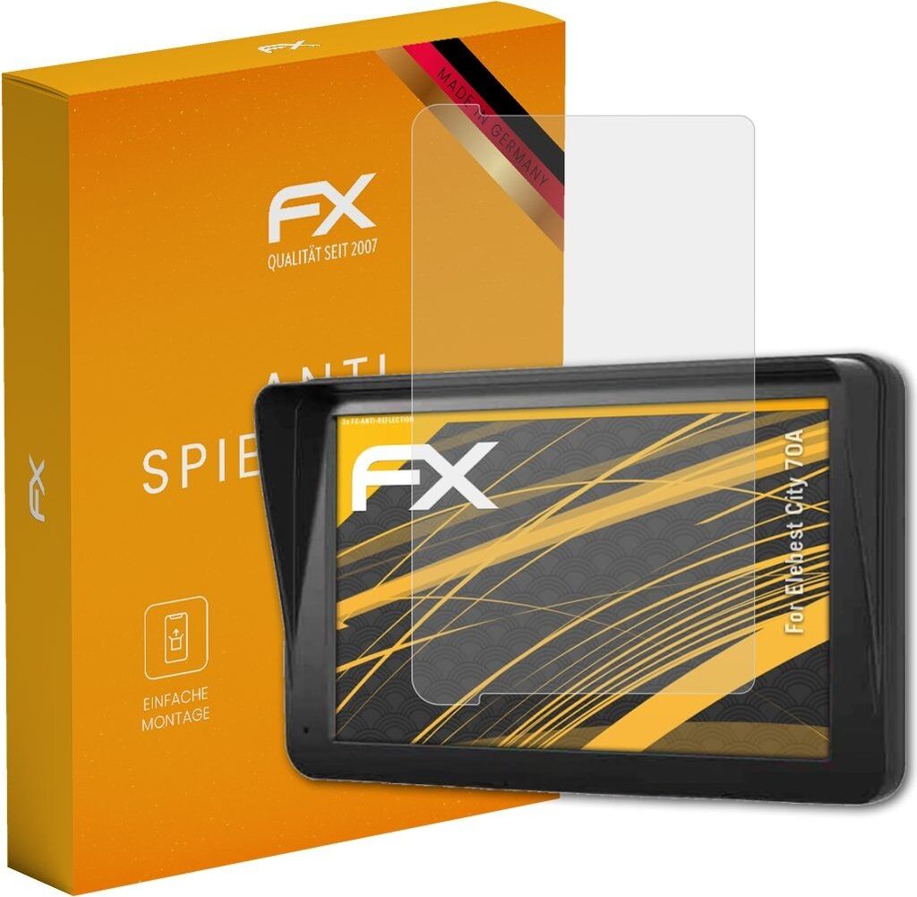 atFoliX FX-Antireflex 3x Schutzfolie kompatibel mit Elebest City 70A Displayfolie