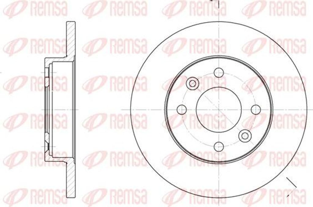 REMSA 6067.00 Bremsscheibe OE 2677509716 kompatibel mit Logan, Nova, Sandero, Clio, Express, Megane, Rapid, Thalia, Twingo