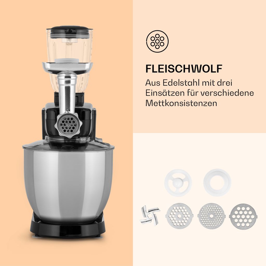 Klarstein Küchenmaschine, Universalküchenmaschinen, 3-in-1 Produktbild 5