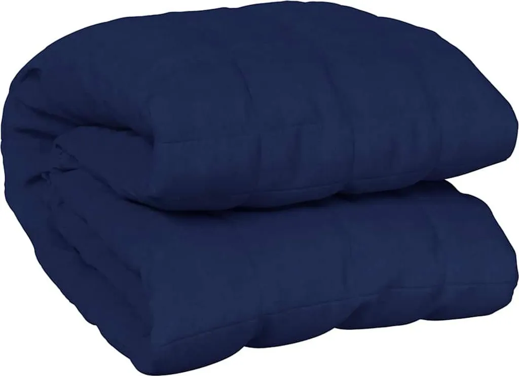 vidaXL coperta pesata blu 200x200 cm 13 kg tessuto