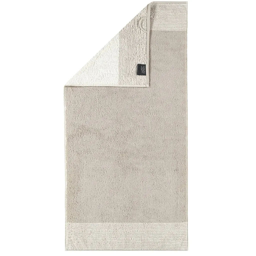 CAWÖ Serviette de bain Luxury Home C Two-Tone éponge sable 50x100 cm