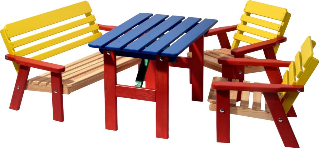 dobar Kindersitzgarnitur mit Kindertisch, Kindersitzbank Produktbild 