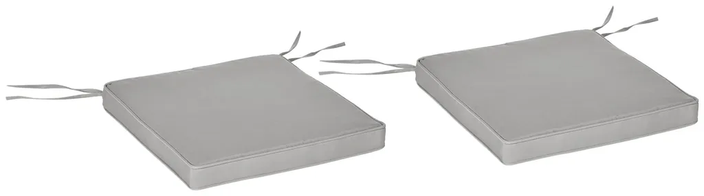 Coussin de Jardin Lot de 2 Gris Clair : Assise Confortable et Lavable