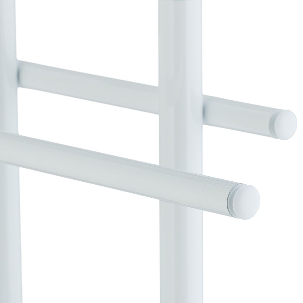 Relaxdays Porte-serviettes Mobile 3 Barres - Blanc, H83 X L33.5 X P14 Cm, Pour Salle De Bain