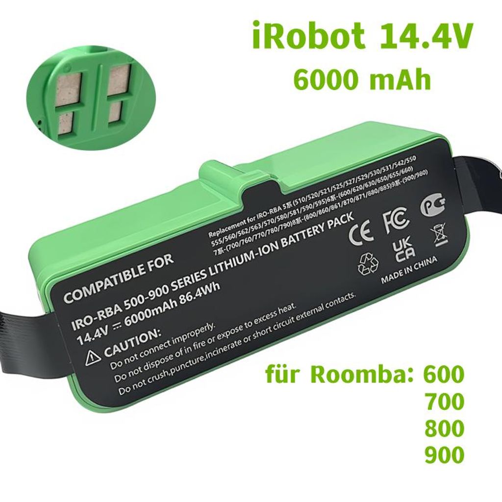 Batterie de remplacement 6,0 Ah 14,4 V pour aspirateurs Image du produit 