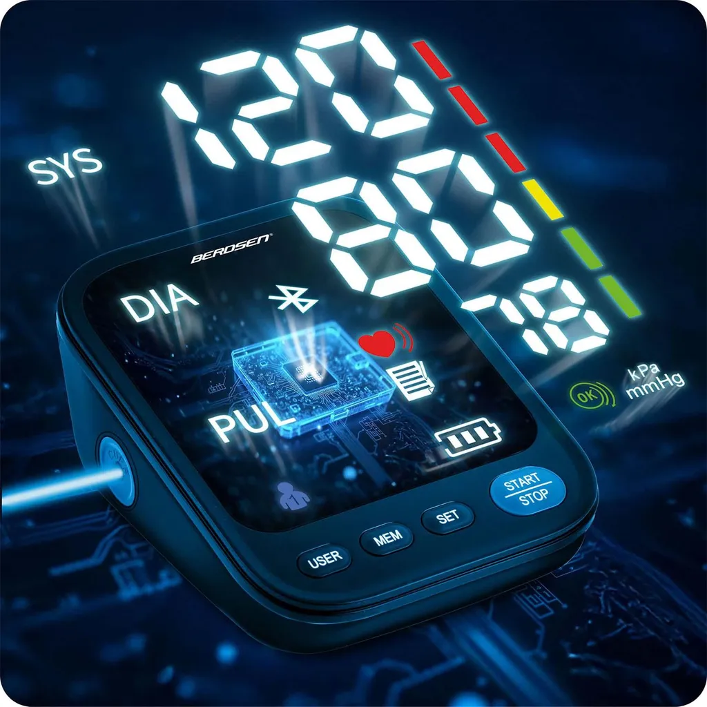 Misuratore di pressione a spalla con messaggi polacchi e bluetooth BD-123 Berdsen - 7
