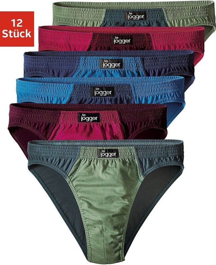 LE JOGGER Slip 12 er-Pack bunt Größe 3