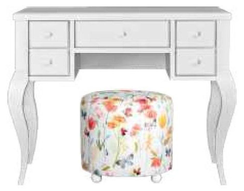 Garnitur Schminktisch Hocker Kinderzimmer Möbel Kinderzimmer Modern Luxus Holz