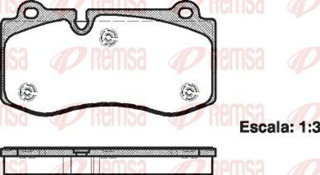 REMSA 1202.00 Jeu de Plaquettes de Frein à Disque OE 0044206220