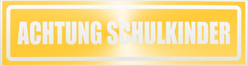 Kiwistar Achtung Schulkinder invertiert Magnetschild Schild magnetisch - 45cm Gelb - reflektierend - Magnetfolie für Auto PKW Kfz