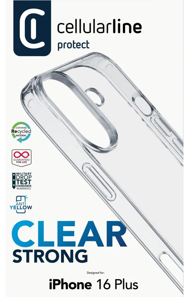 Coque iPhone 16 Pro Max Transparente Rigide Cellularline Clear Duo XT - 3