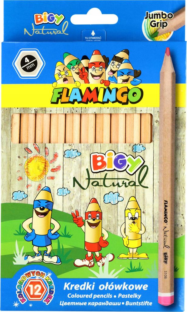 Jumbo Natural 12-Farbige Buntstifte