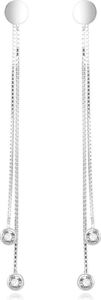 Modern silver chain earrings AGUP1864
