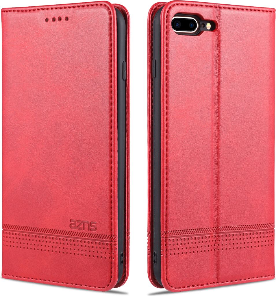 LaimTop LederHülle für iPhone 8 Plus, Klapphüllen Brieftasche Magnetverschluss Ständer Schutzhülle für iPhone 7 Plus / 8 Plus Rosa