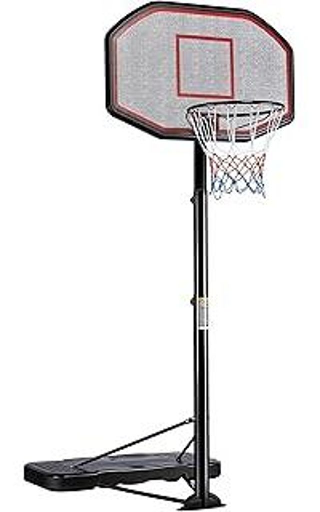 Basketballständer mit Rollen, 275-363 cm höhenverstellbar, Basketballkorb Wasser/Sand befüllbar, Basketballanlage fürs Innen-/Außenbereich