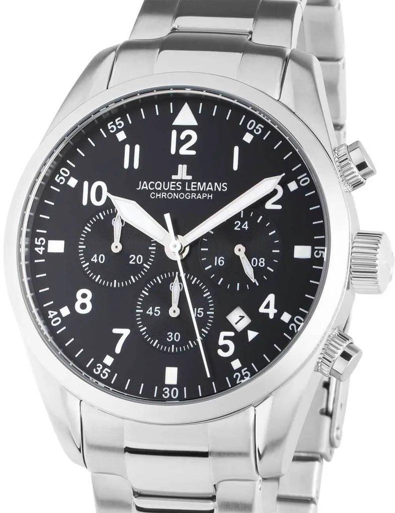 Cronografo Jacques Lemans Barcellona 42-2D Acciaio e Blu - Elegante - 2