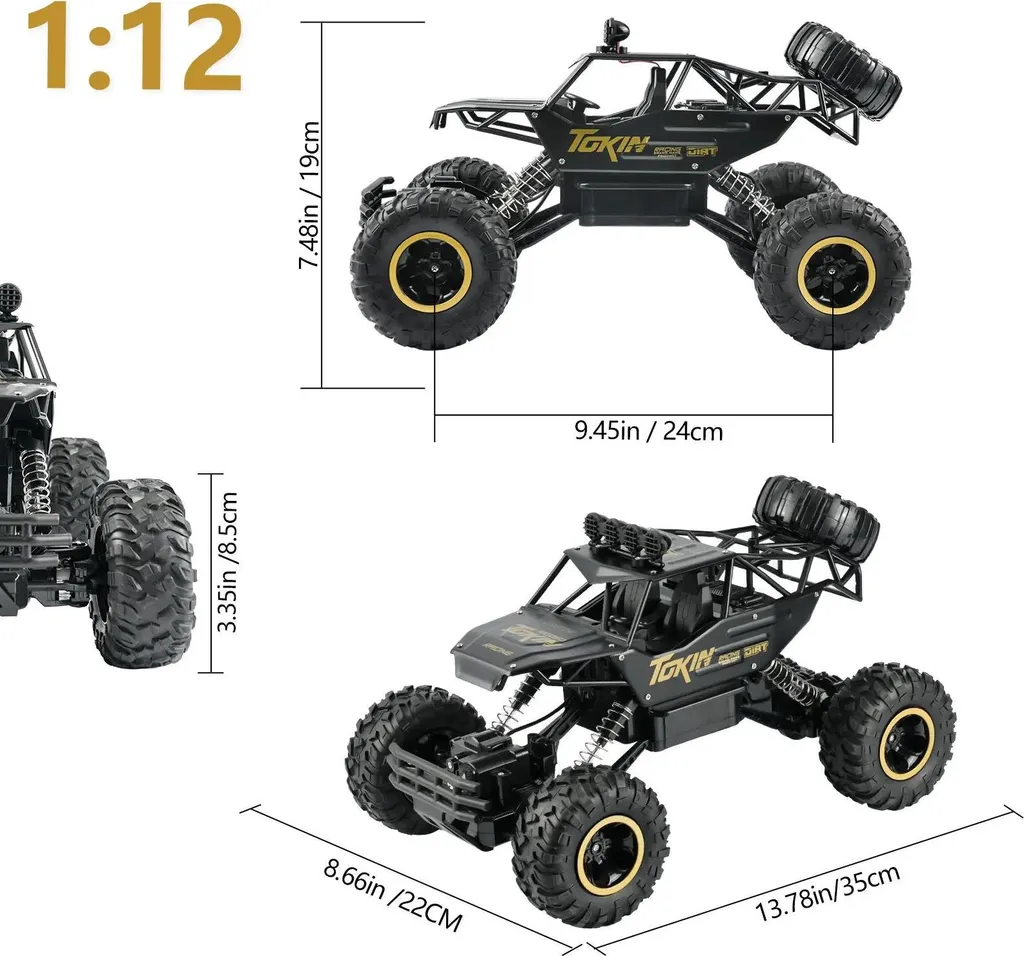 Voiture de course télécommandée tout-terrain avec suspensions renforcées