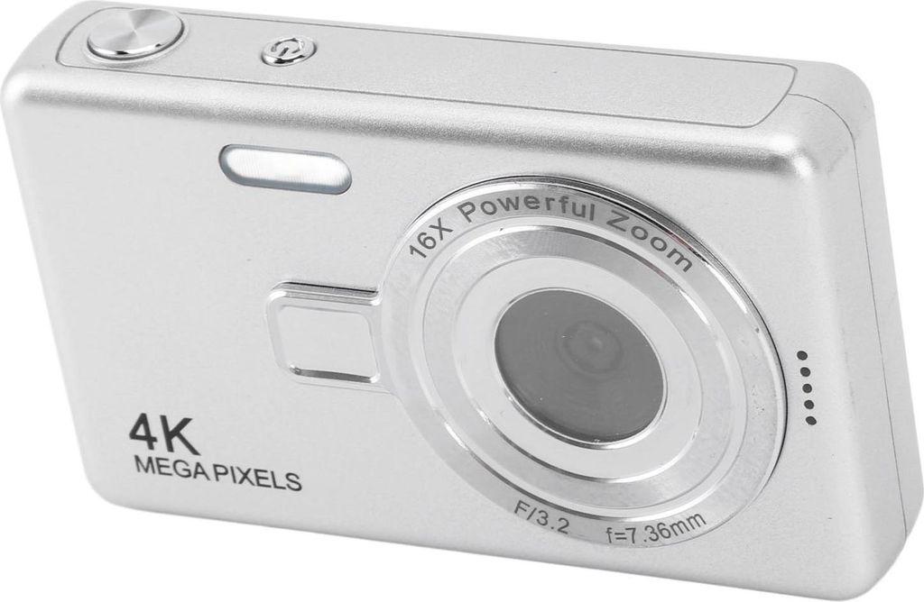 12 MP 1080p Digitalkamera 2.4in TFT -Bildschirm 16x Zoom Auto Focus -Tasche für Schüler Vlog Silber