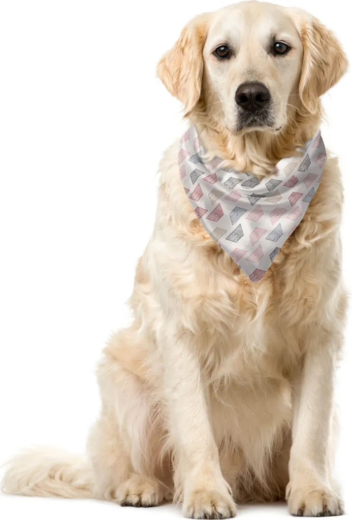 ABAKUHAUS Bandana geometrica per animali domestici, Ausgebrütet Trapeze Kunst, 40x40 cm, Coconut Multicolor