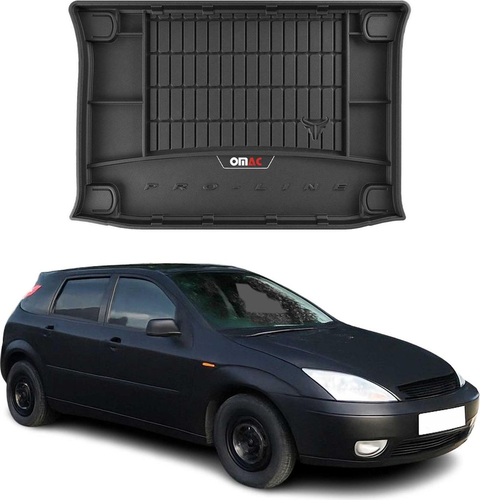 OMAC Gummi Kofferraumwanne für Ford Focus Schrägheck 1999-2007 TPE Laderaumwanne