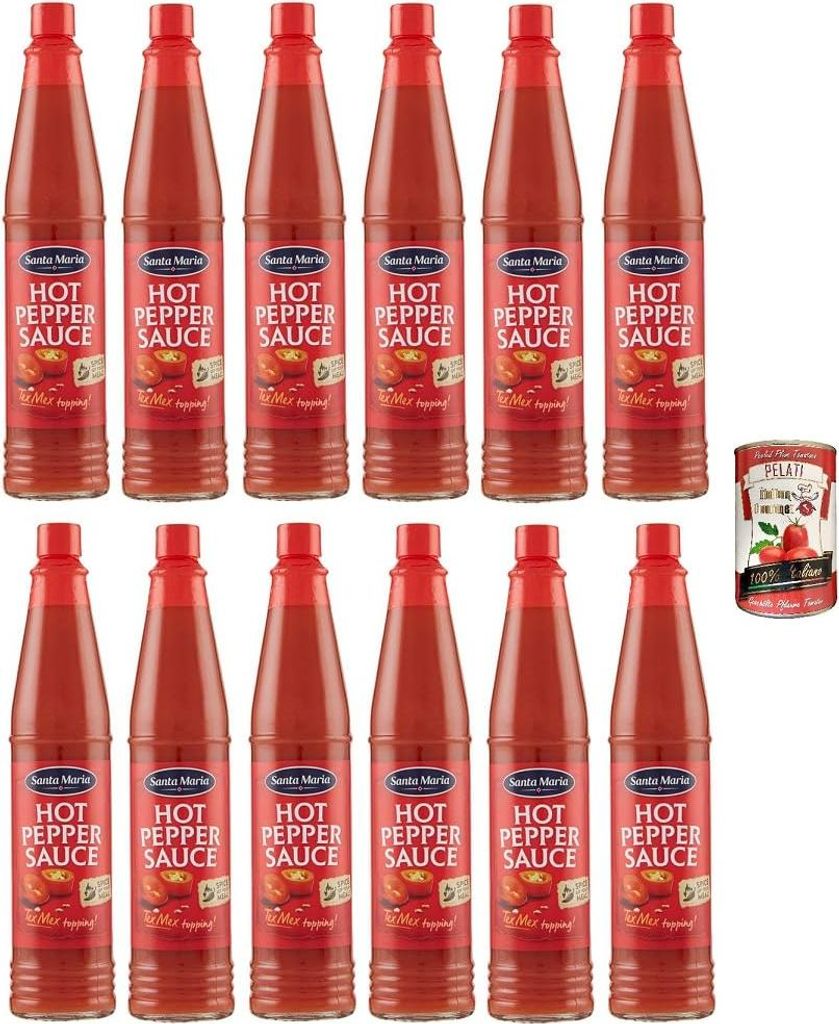 12x Santa Maria, würzige Chili-Pfeffer-Sauce, perfekte Produktbild 