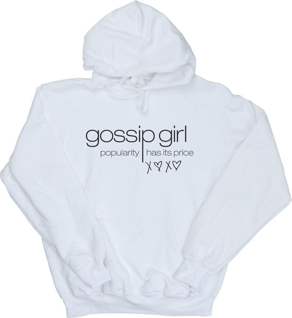Gossip Girl - "Popularity Has It's Price" Kapuzenpullover für Damen BI8657 (S) (Weiß)