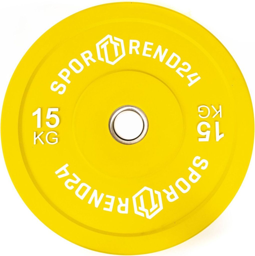 Sporttrend 24 Bumper Plate 5-25kg | Hantelscheibe Gewichtsscheibe Gewichtscheibe, (15kg)