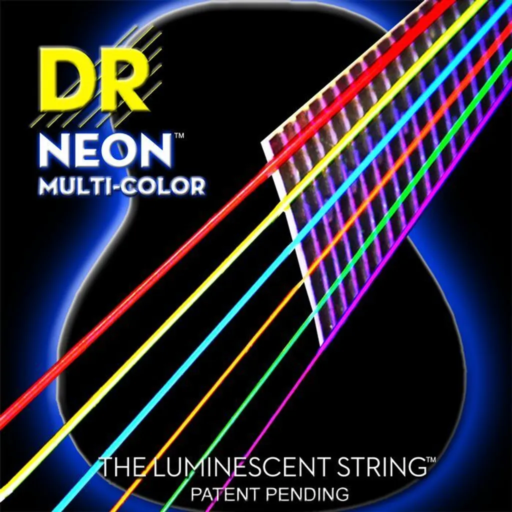 Cordes Guitare Lumineuses DR Strings K3 Neon pour Concert et Scène