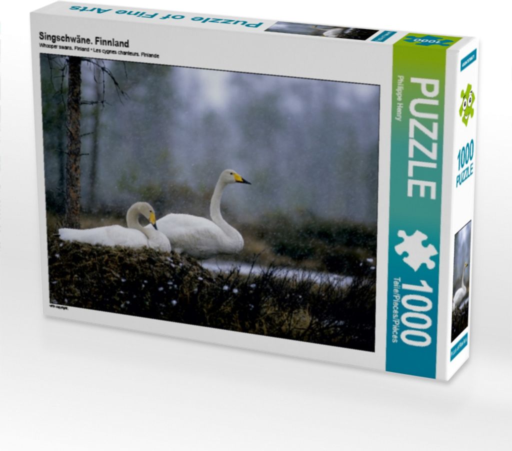 CALVENDO Puzzle Singschwäne. Finnland 1000 Teile Puzzle quer | 1000 Teile Lege-Größe 64x48cm Foto-Puzzle für glückliche Stunden
