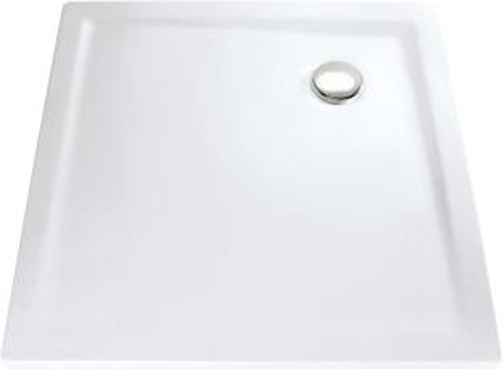 HSK 585100-04-AS Quadrat Superflach Marmor-Polymer 100x100cm mit Antislip Weiß