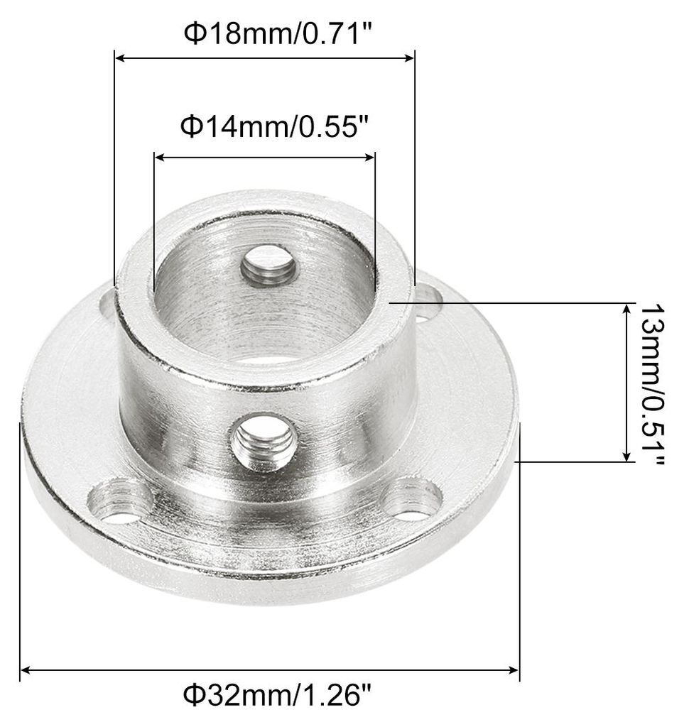 4 Stš¹ck 14mm Flanschkupplung mit Mini-Inbusschlš¹ssel und Befestigungsschraube Wellenkupplung fš¹r DIY RC-Modellmotoren