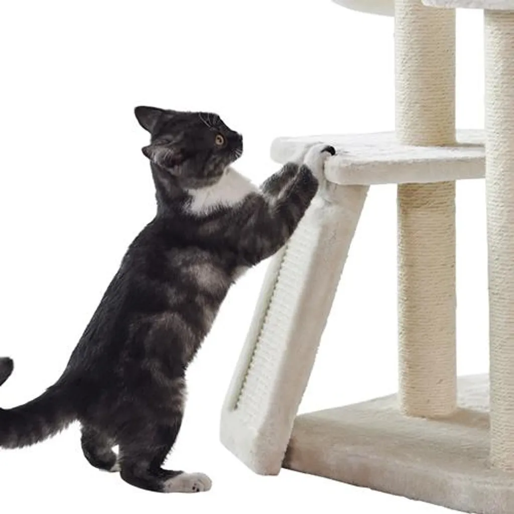 Arbre à Chat Nobby Dilan : Finis les Griffes sur le Canapé - Crème - 3