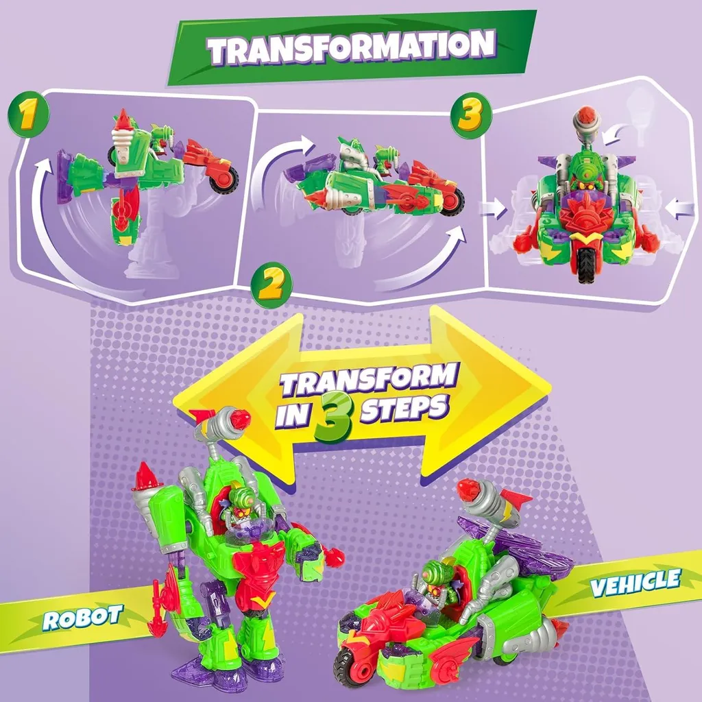 Jouet Robot Transformable Turbo Warrior Speed SuperZings Legends 32220 - 8