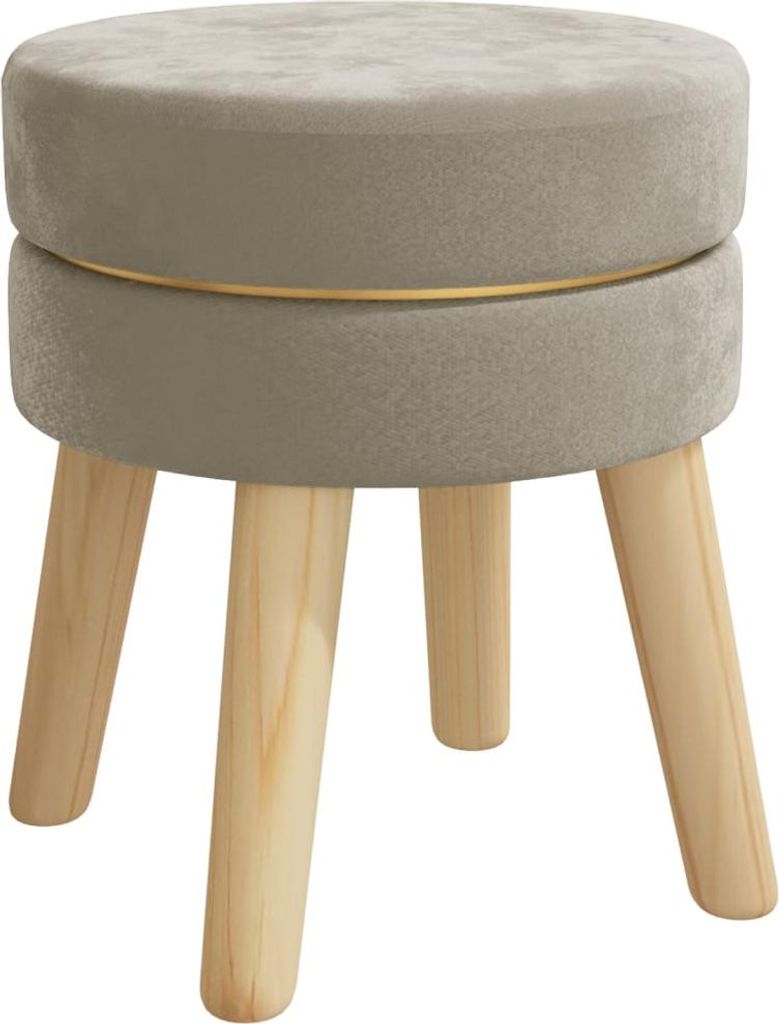 vidaXL Okrúhla stolička Dark Grey Velvet Obrázok produktu 
