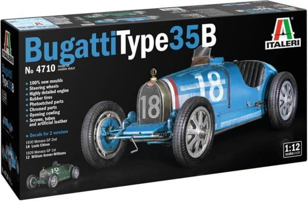 Bugatti Type 35B 1:12 Maquette auto de luxe avec moteur ultra détaillé